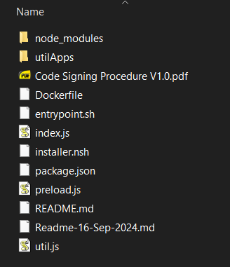 Unpacked Electron app files
